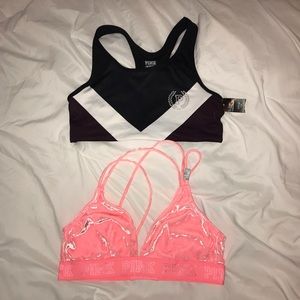 NWT L PINK BRALETTE SET